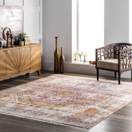 Nuloom Farley Medallion Fringe Area Rug 4ft x 6ft KHMC07B-O406
